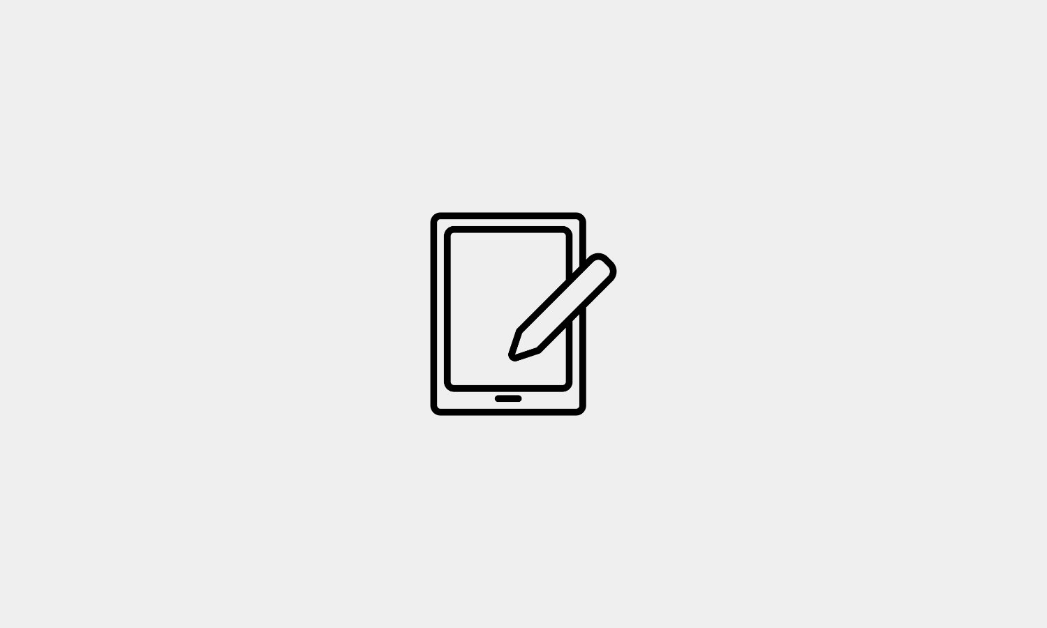 A minimalist tablet illustration